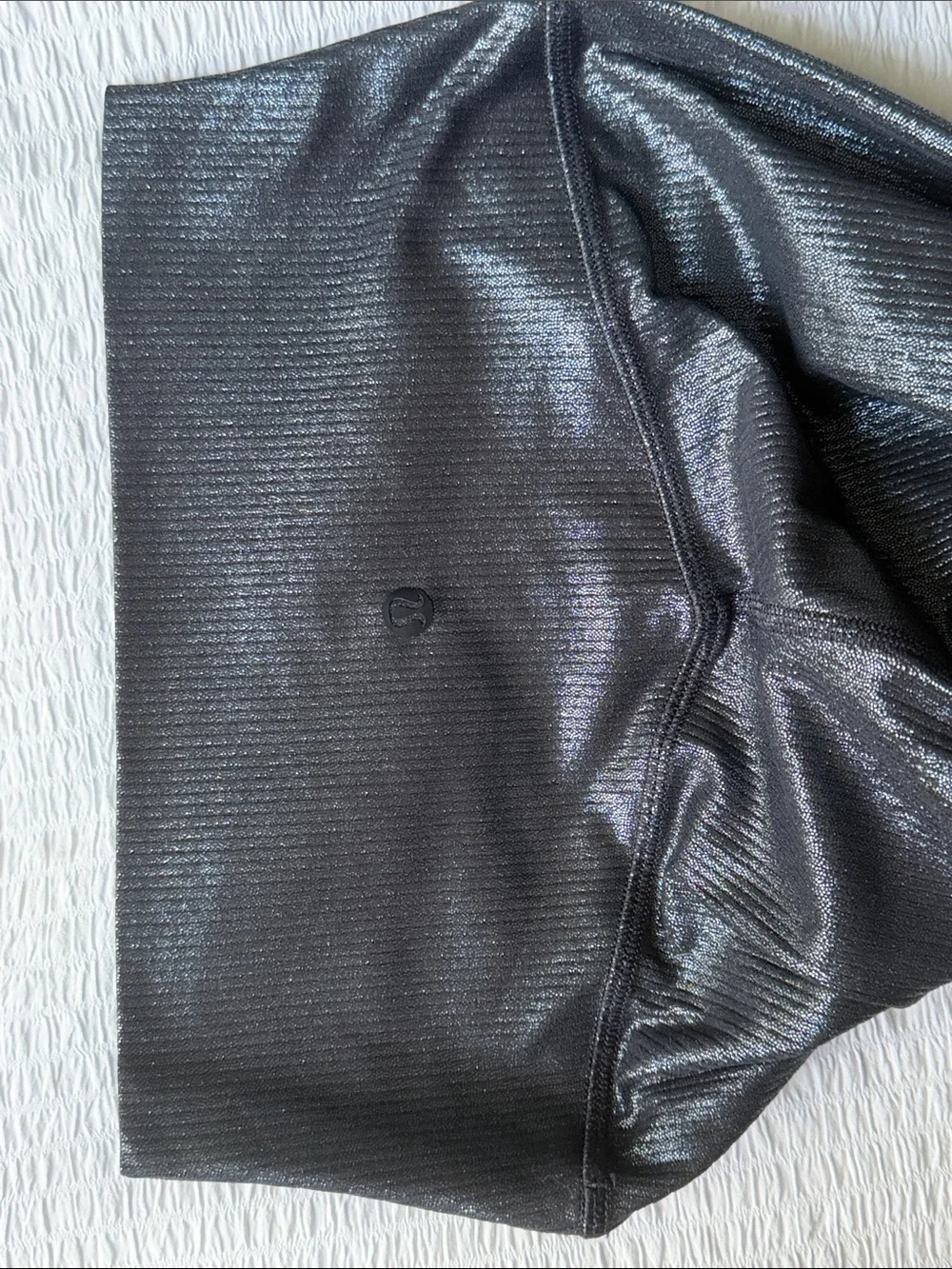 lululemon athletica Metallic Black High-Rise Ribbed Leggings